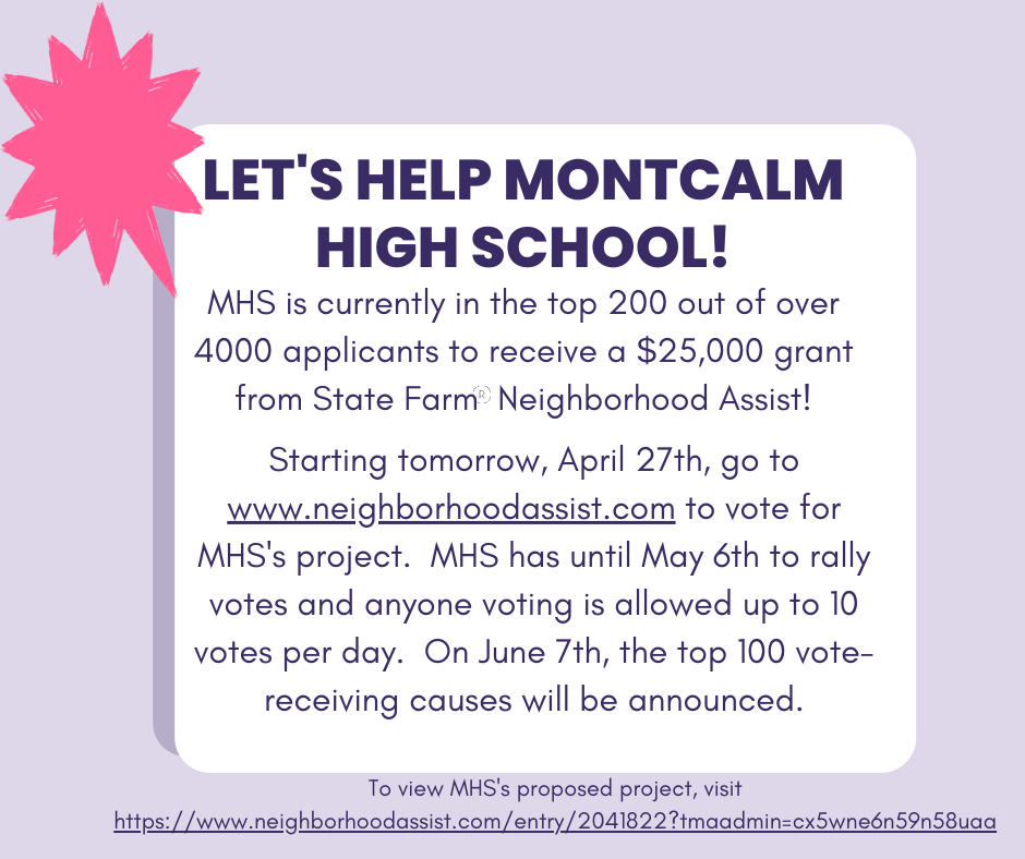 Vote for Montcalm High School